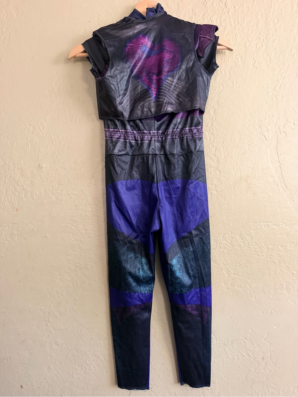 Disney Purple and Black Metallic-Look Sleeveless Jumpsuit Costume - Picture 3 of 5